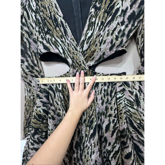 NWOT For Love & Lemons Animal Print Cut Out Sides Mini Cocktail Dress Women's S - Picture 10 of 13